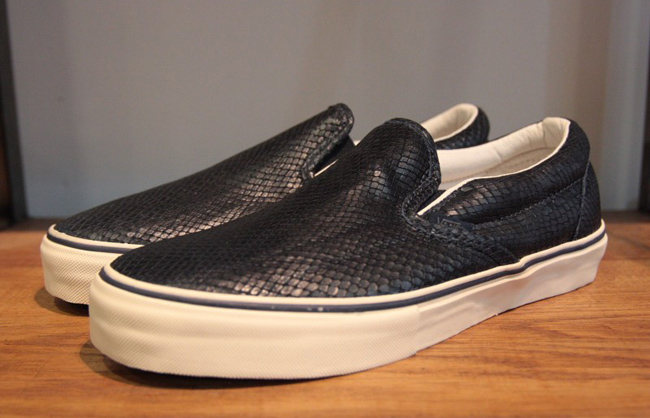 snake skin slip on vans